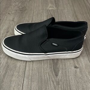 Vans Men's Black Perforated Slip-On Sneakers